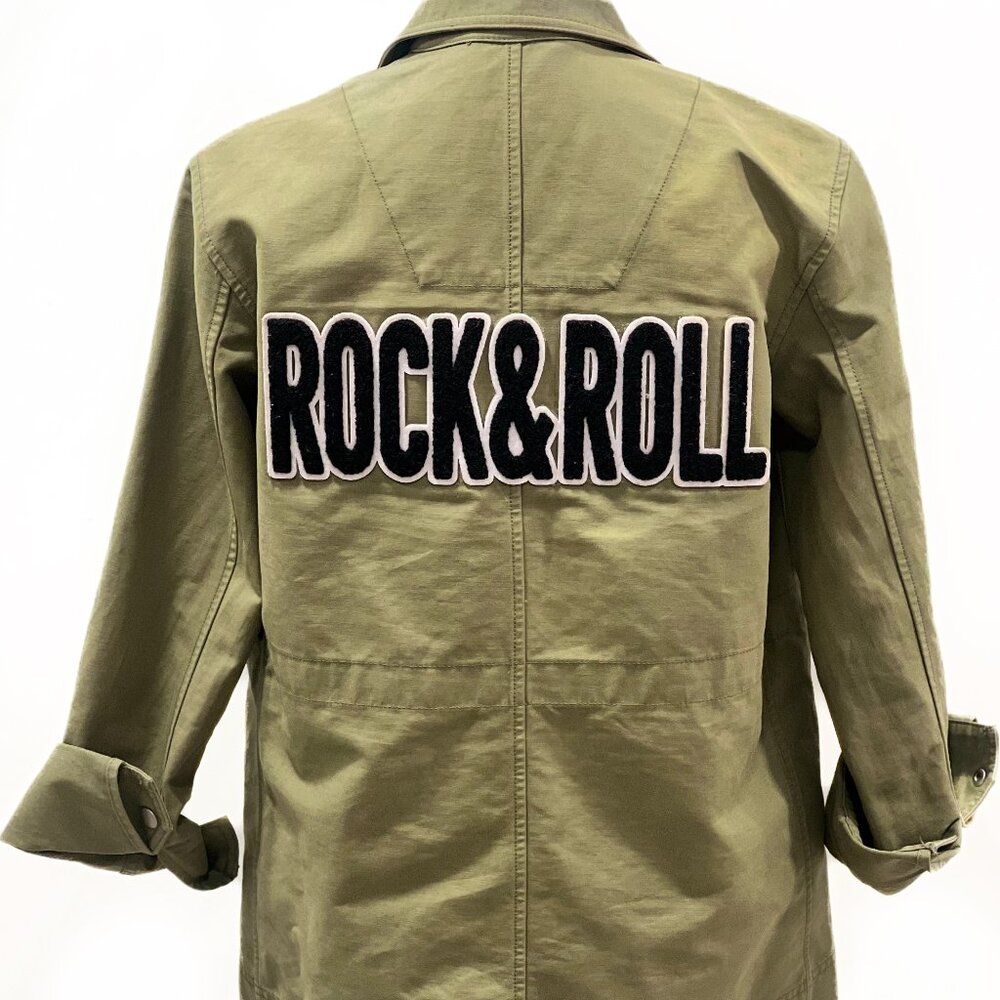 EVERLANE Olive Green Modern Utility Military Rock n' Roll Jacket